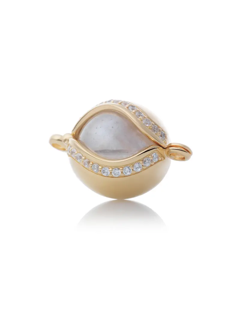 Bracelet Pendant - The Core Crystal Gold - CZ Polished 14mm