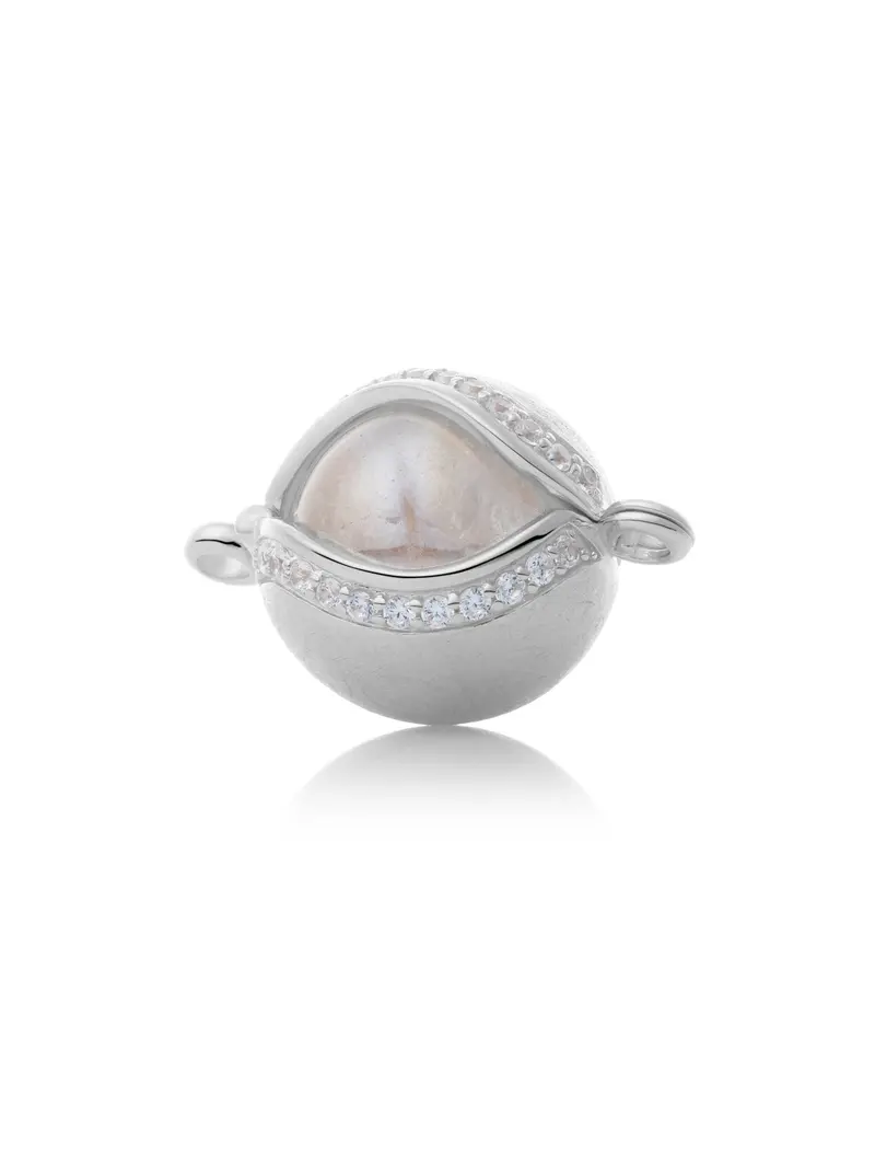 Bracelet Pendant - The Core Mat Crystal Silver - CZ Mat 14mm