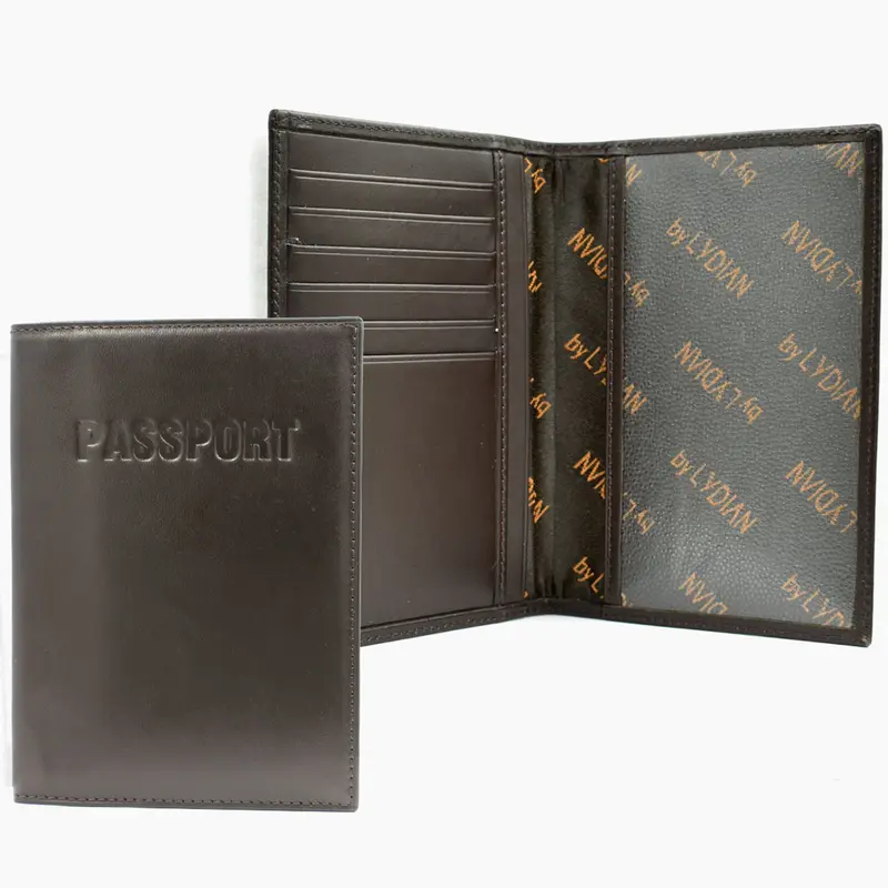 Bruine Leren Paspoort Houder BLW112_BR