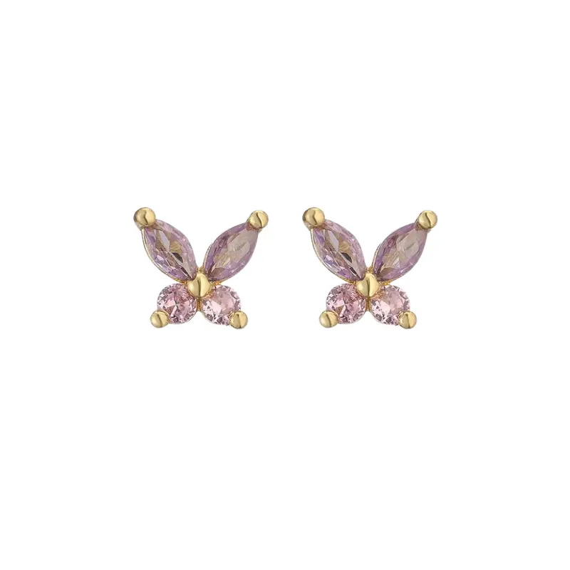 Butterfly allure studs paars