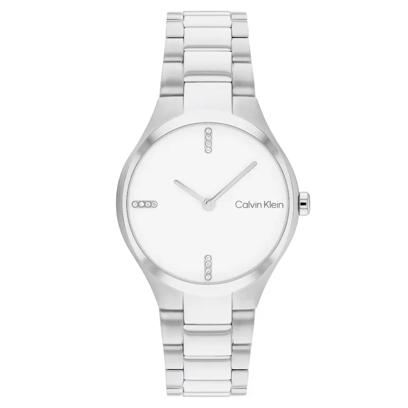 Calvin Klein Dames Horloge CK25200332 30 mm Zilverkleurig