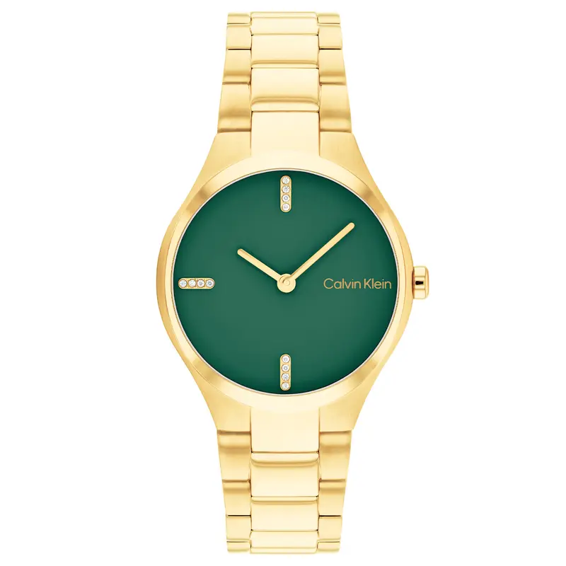 Calvin Klein Dames Horloge CK25200333 30 mm Goudkleurig