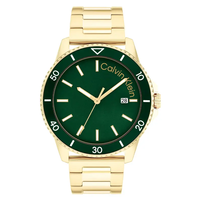 Calvin Klein Heren Horloge CK25200383 44 mm Goudkleurig