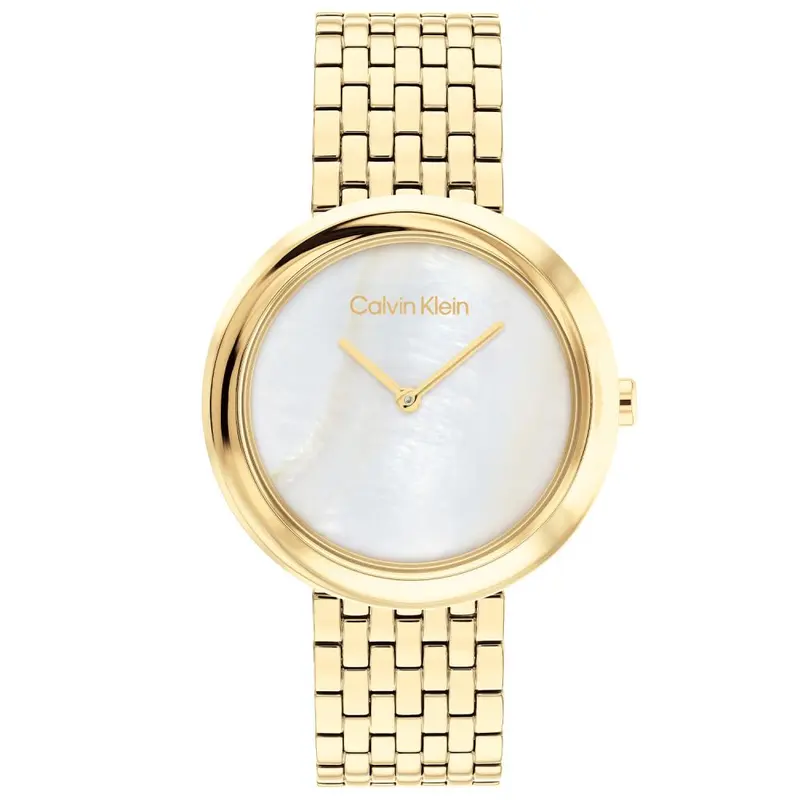 Calvin Klein Twisted bezel Wit Dames Horloge