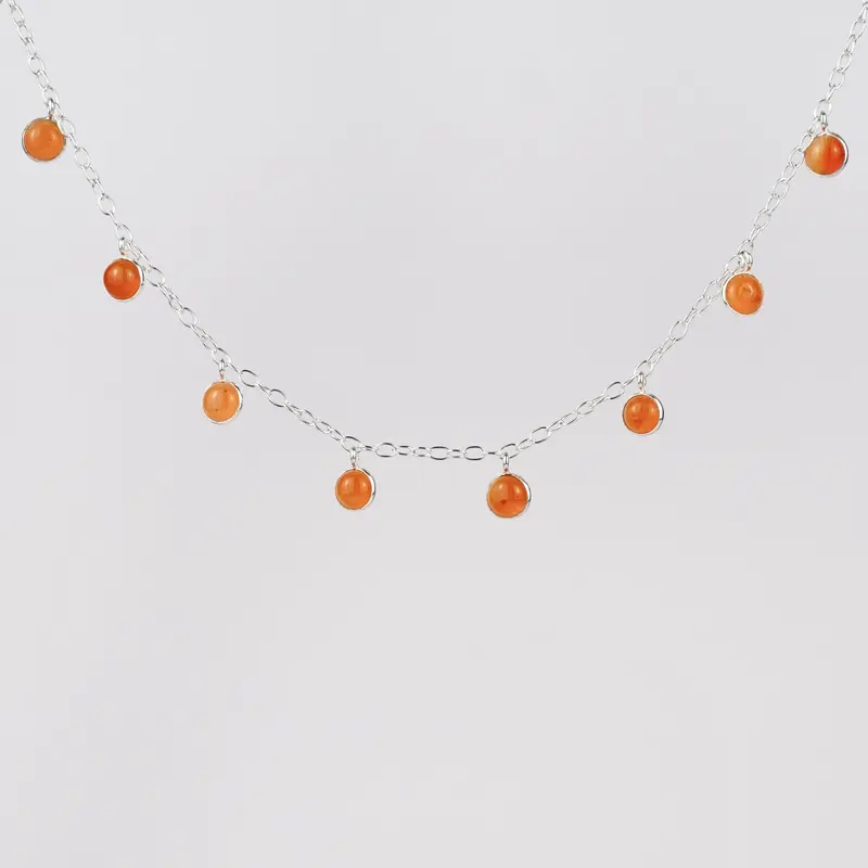 Carneool Ketting 925 Zilver C1