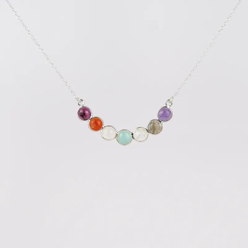 Chakra Ketting Licht 925 Zilver