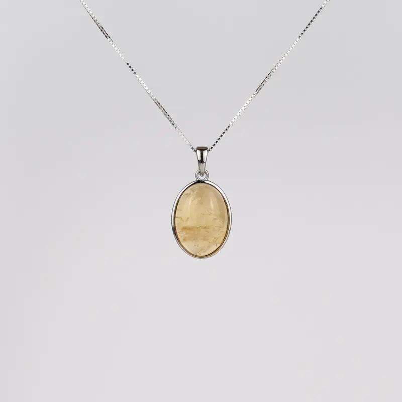 Citrien 925 Zilver ketting K53