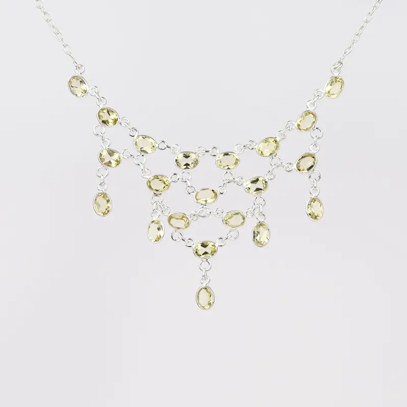 Citrien Ketting 925 Zilver C2