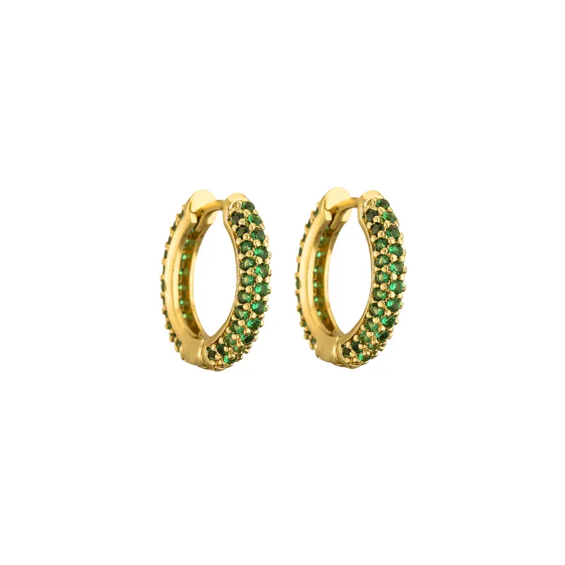 Classic diamond hoops groen