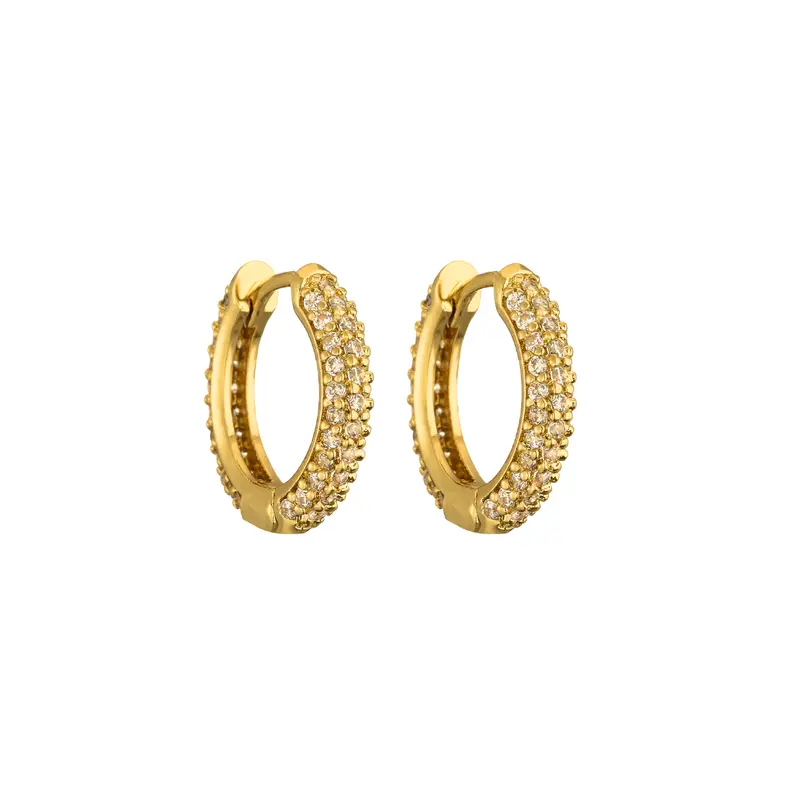 Classic diamond hoops wit