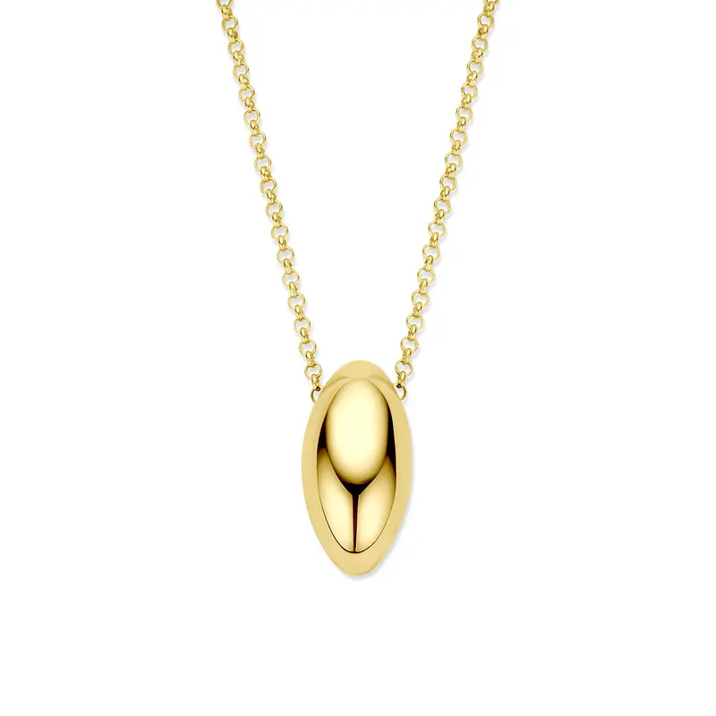 Collier 41 + 4 cm 3 micron zilver verguld