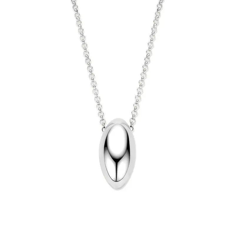 Collier 41 + 4 cm zilver 20 x 10,5 mm – 1341743