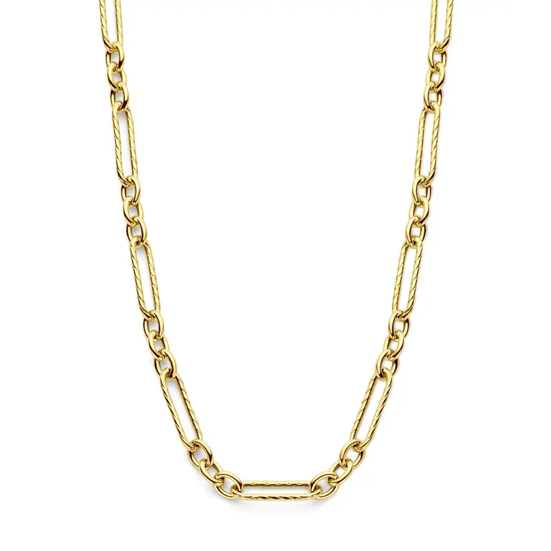 collier 7,5 mm 43 + 5 cm 3 micron zilver verguld (geel)
