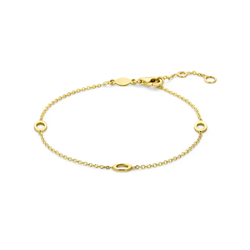 Collier 9K geelgoud 41 - 43 - 45 cm 3 mm
