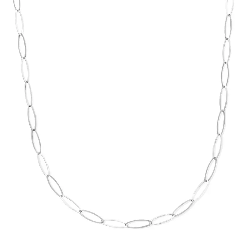 Collier anker 5,1 mm 45 cm zilver gerhodineerd