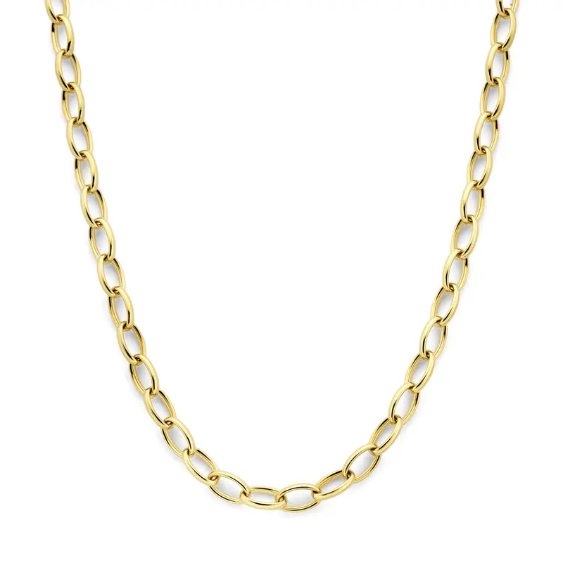 Collier anker 8 mm 44 cm 14K geelgoud