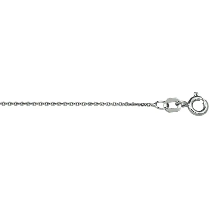 collier anker plat 1,2 mm 41 + 4 cm zilver gerhodineerd