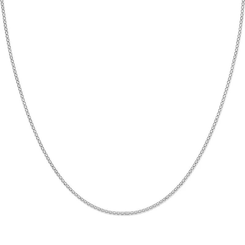collier bismarck 2,4 mm 37 + 5 cm zilver gerhodineerd