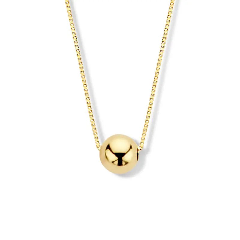 collier bol 40 + 1,5 cm 14K geelgoud