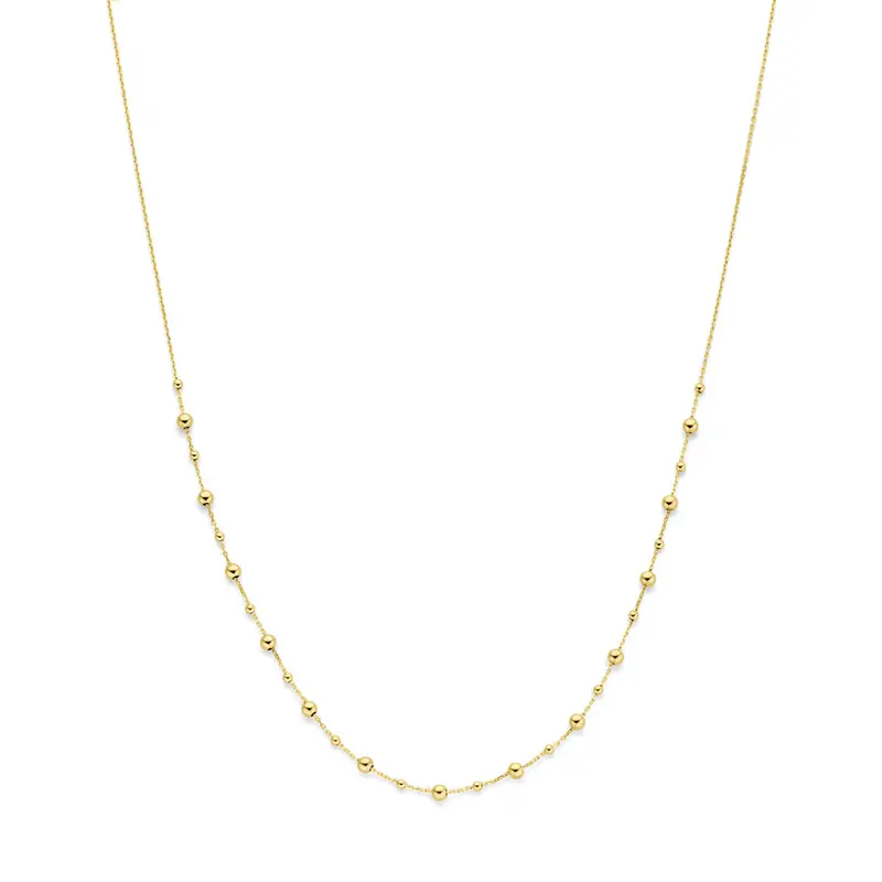 Collier bolletjes 14K geelgoud 42 - 45 cm 4036574
