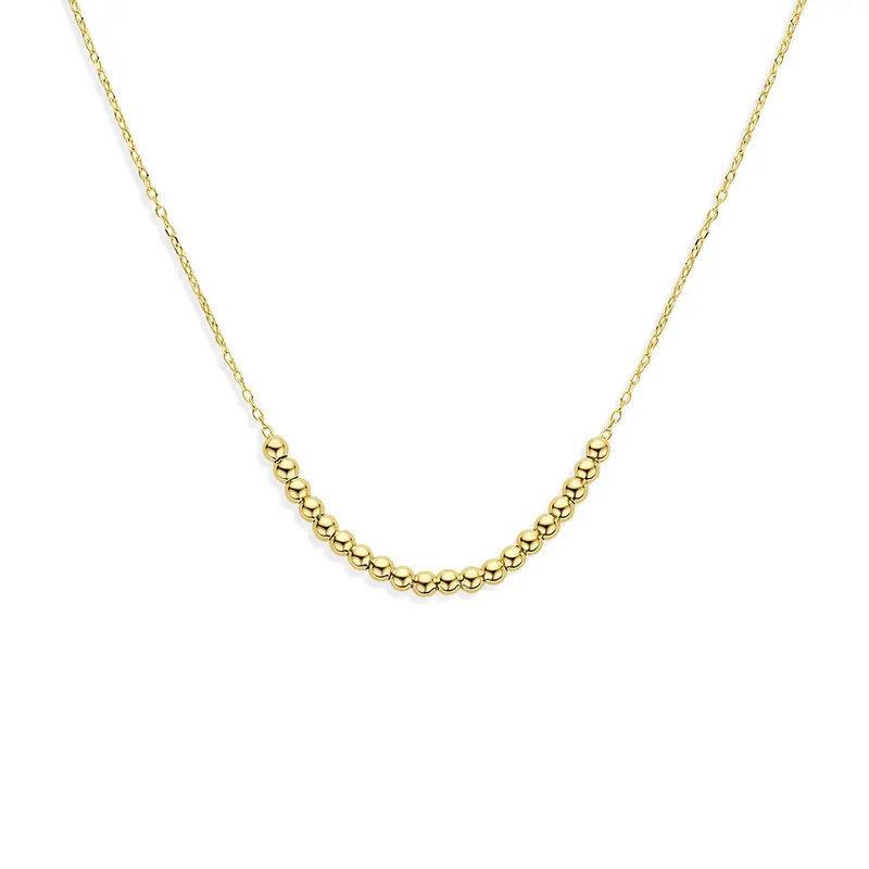 Collier bolletjes 14K geelgoud 42 - 45 cm 4036582