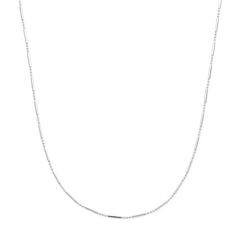 Collier buisjes 1,5 mm 41 + 4 cm zilver