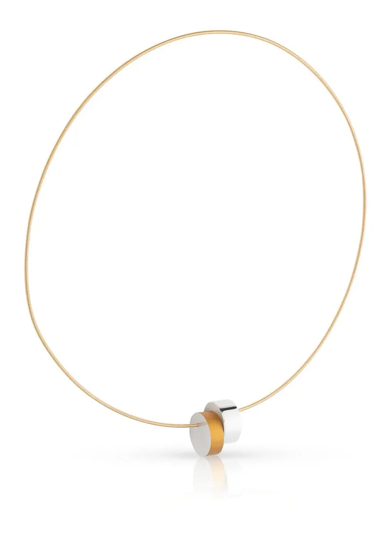 Collier Cilinders tegen elkaar Goudkleurig|Geel C250G