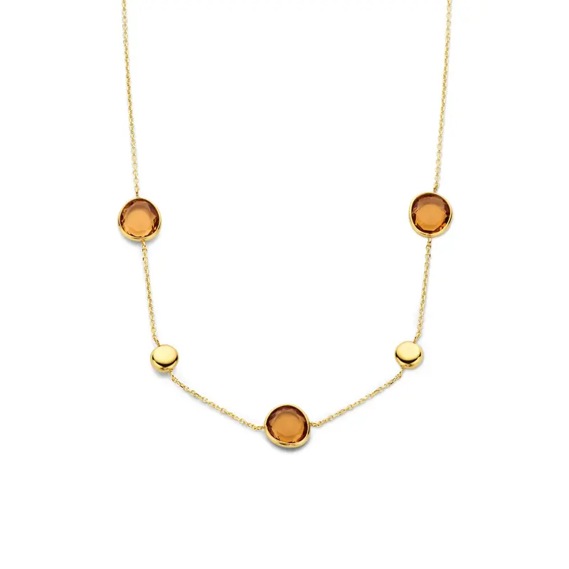 collier citrien 40 – 42 -44 cm 14K geelgoud
