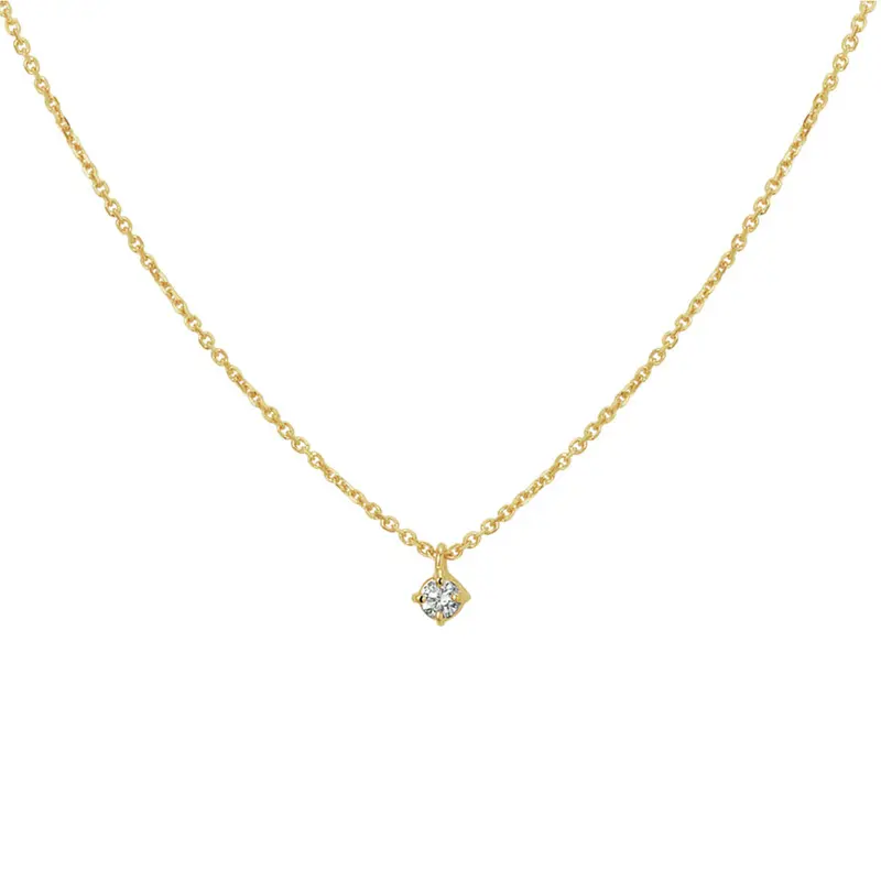 collier diamant 0.10ct h si 41 - 43 - 45 cm 14K geelgoud