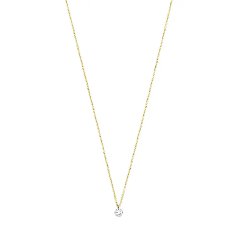 collier diamant 40 – 42 – 44 cm 0.10ct g si 18K geelgoud