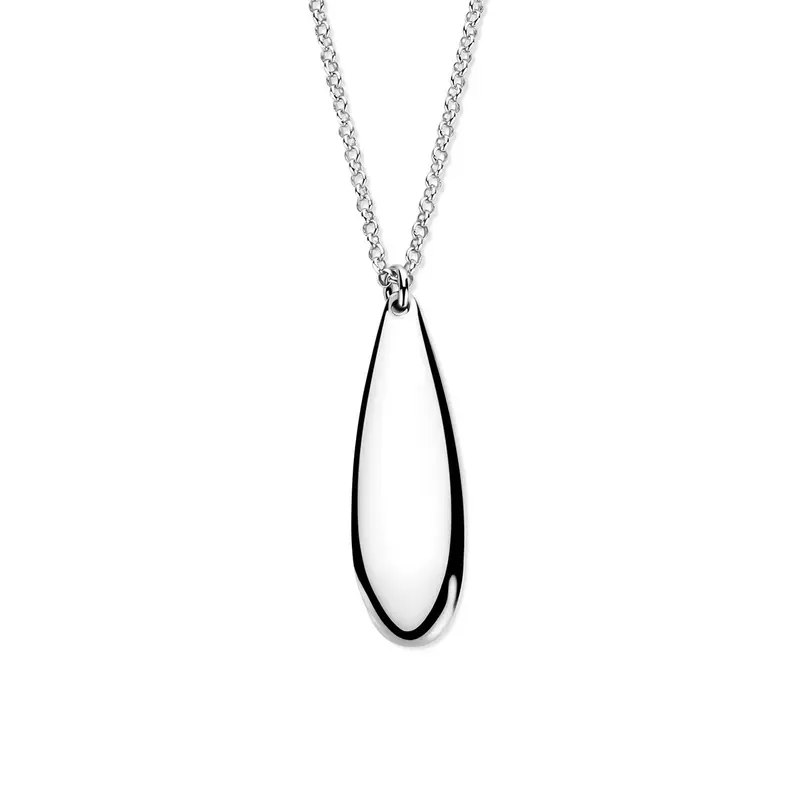 Collier druppel 41 + 4 cm zilver