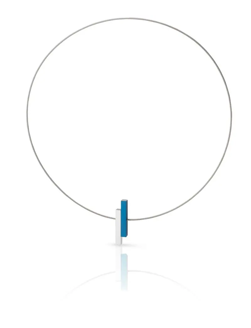Collier Eenvoudige staafjes Blauw C116B