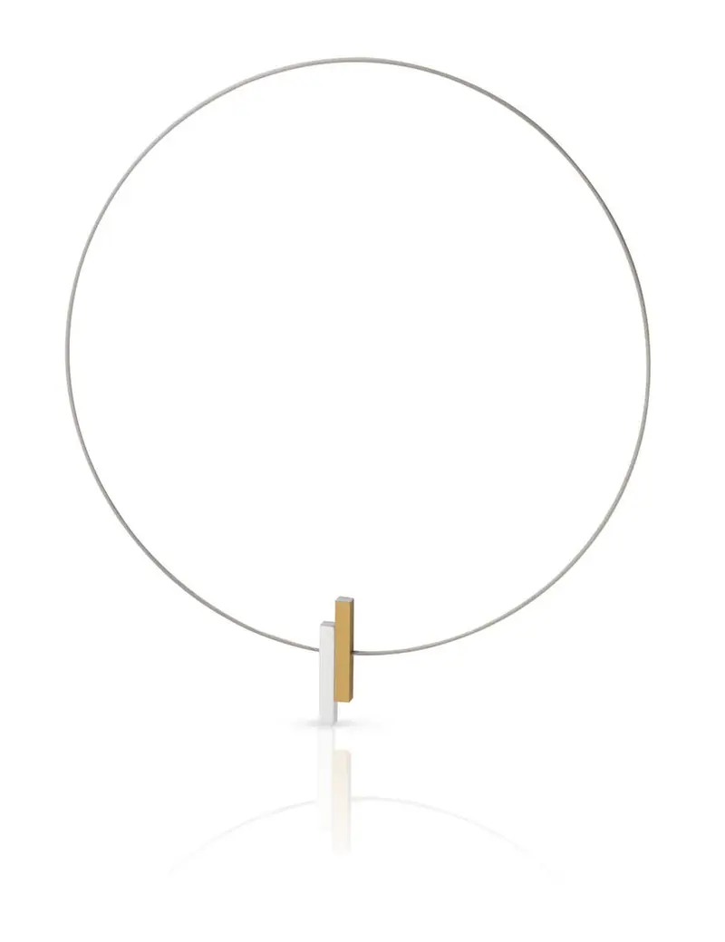Collier Eenvoudige staafjes Goudkleurig|Geel C116G