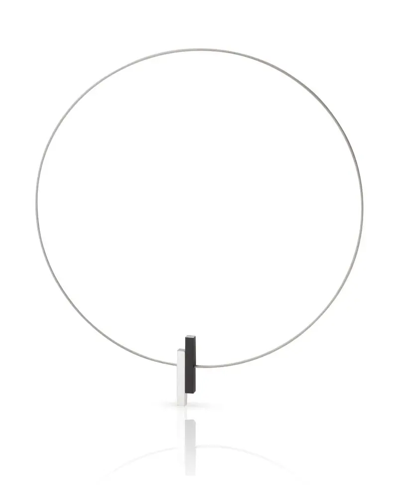 Collier Eenvoudige staafjes Zwart C116Z
