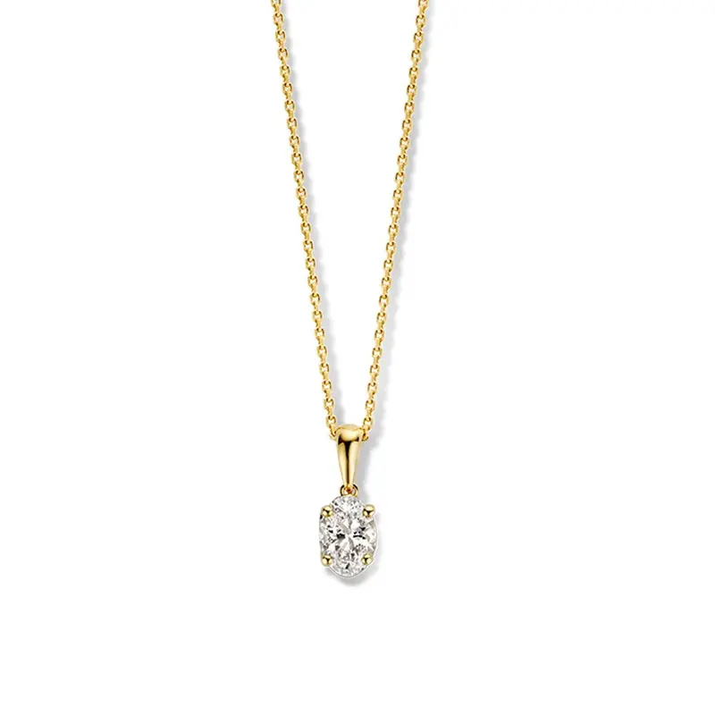 Collier Franky 0,50 crt. geelgoud