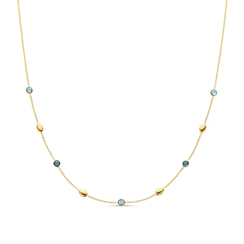 Collier geelgoud edelsteen