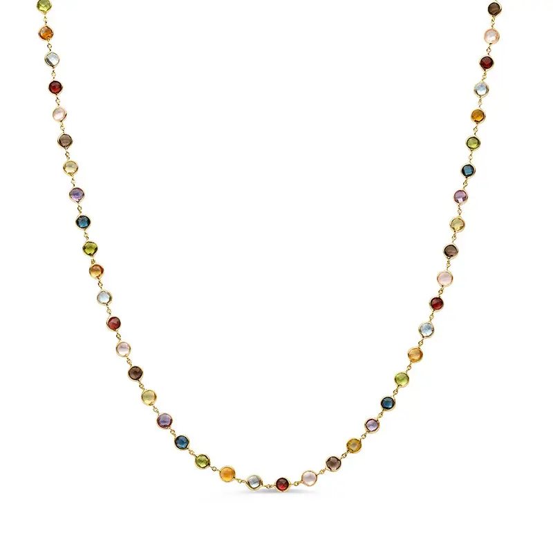 Collier geelgoud edelsteen