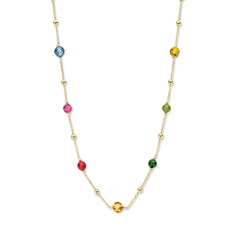 Collier geelgoud zirkonia