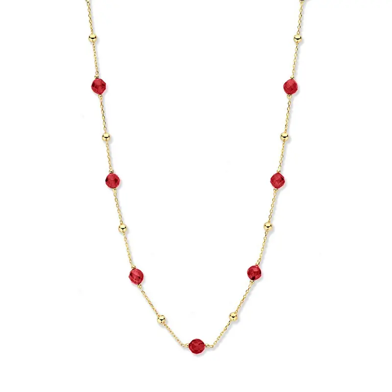 Collier geelgoud zirkonia