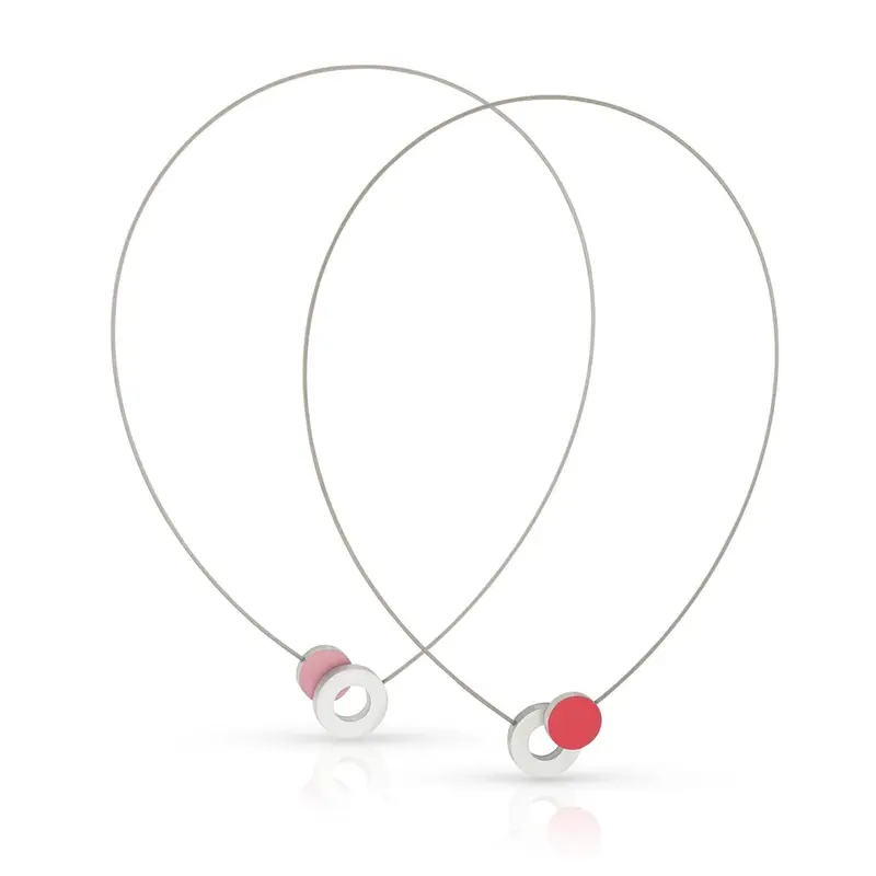 Collier Gekleurd rondje en een ring C265R