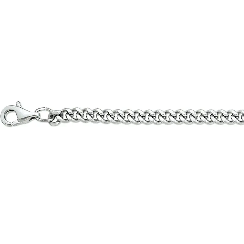 collier geslepen gourmette 4,3 mm edelstaal
