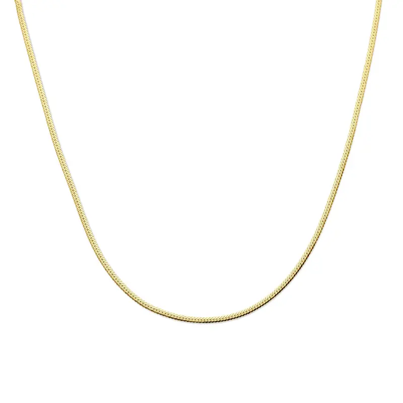 Collier gourmette 2,6 mm 40 + 4 cm 3 micron zilver verguld