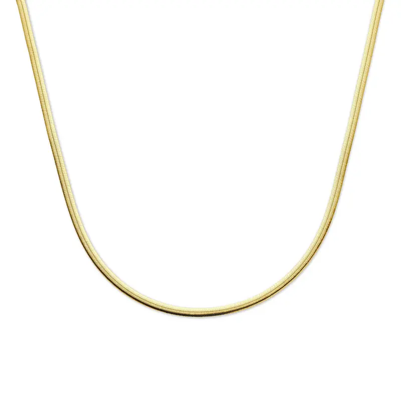 Collier gourmette 4 mm 40 + 4 cm 3 micron zilver verguld