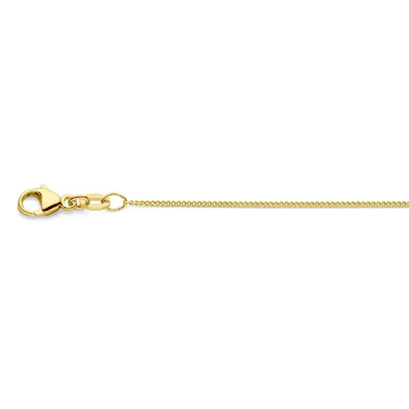 collier gourmette 4-zijdes geslepen 1,0 mm 41 - 43 - 45 cm 18K geelgoud