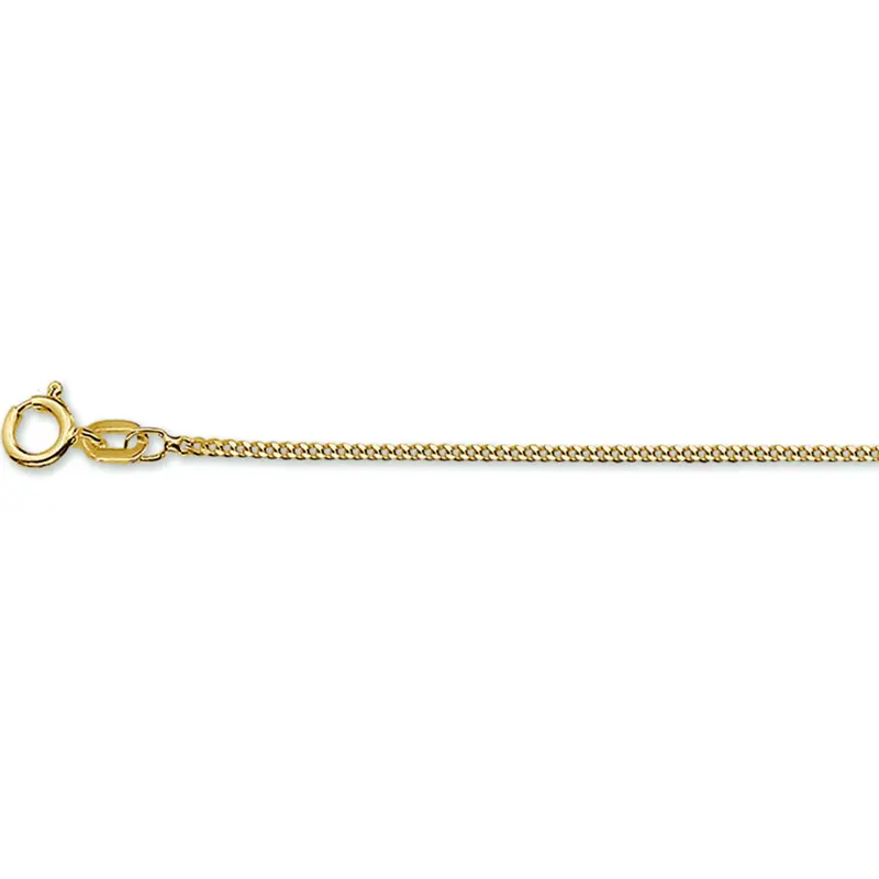 collier gourmette 4-zijdes geslepen 1,2 mm 14K geelgoud