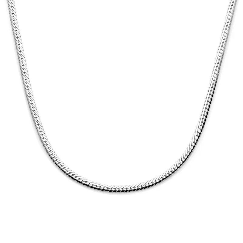 Collier gourmette 5 mm 40 + 4 cm zilver