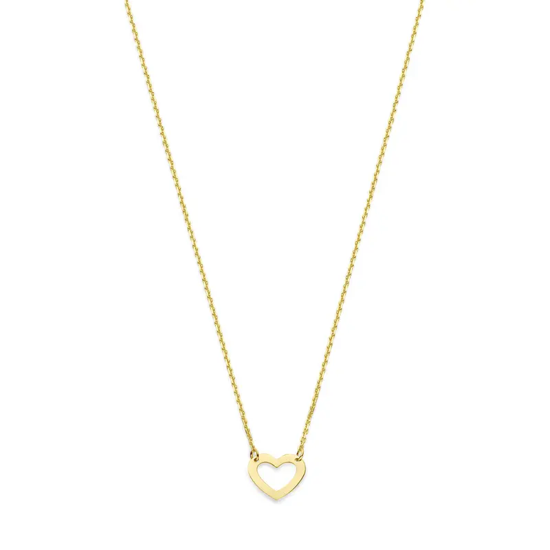 collier hart 41 - 43 - 45 cm 14K geelgoud