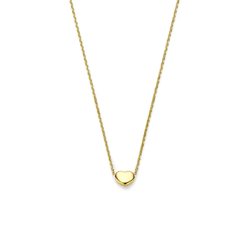 Collier hartje 14K geelgoud 41 - 43 - 45 cm