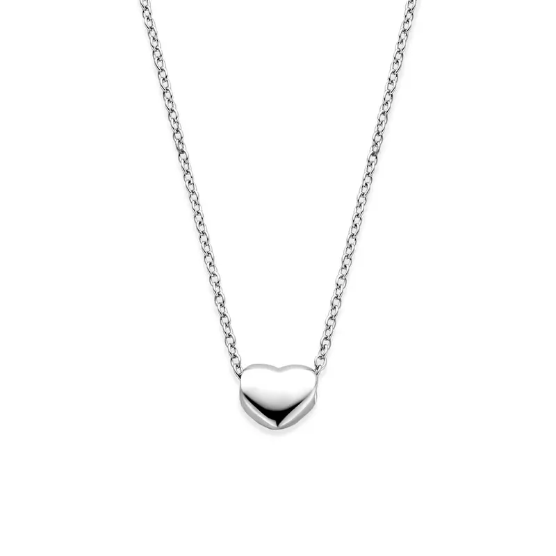 Collier hartje 41 + 4 cm zilver 7 x 8 mm – 1341138