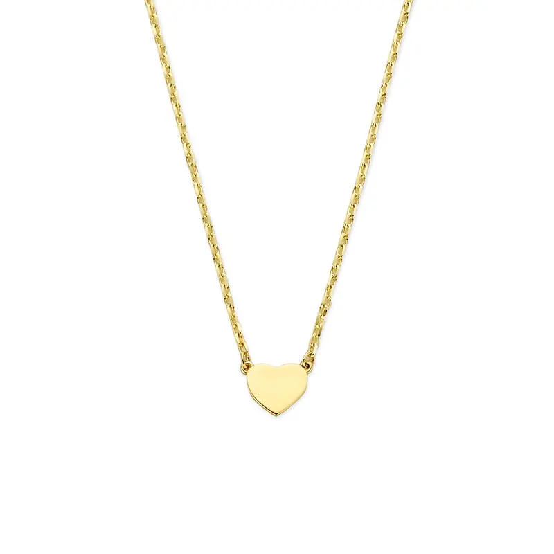 Collier hartje 41 - 43 - 45 cm 14K geelgoud 5 x 5,5 mm – 4035149
